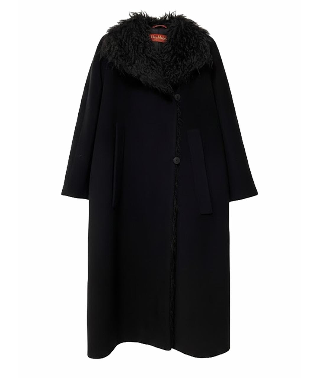 MAX MARA STUDIO Черное шерстяное пальто, фото 1