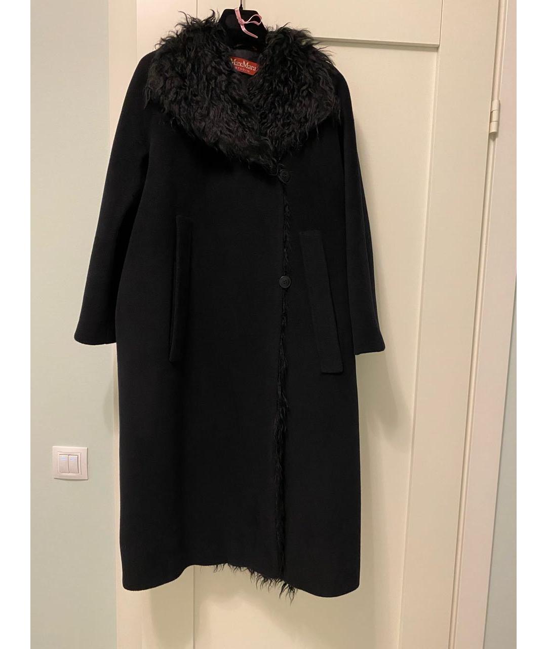 MAX MARA STUDIO Черное шерстяное пальто, фото 6