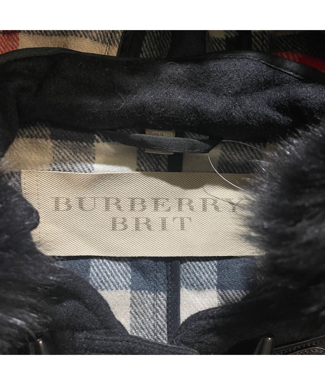BURBERRY Черное шерстяное пальто, фото 3