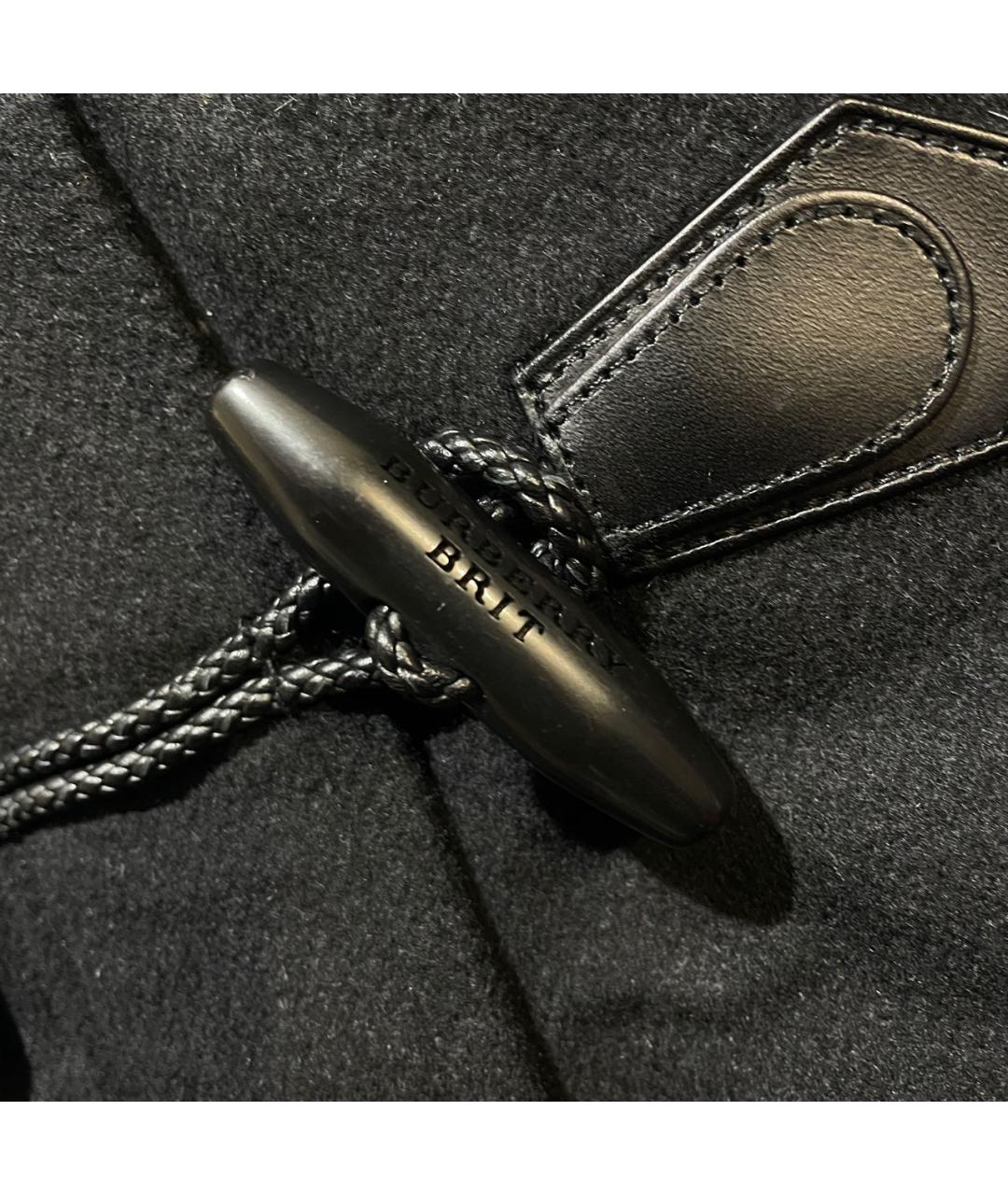 BURBERRY Черное шерстяное пальто, фото 7