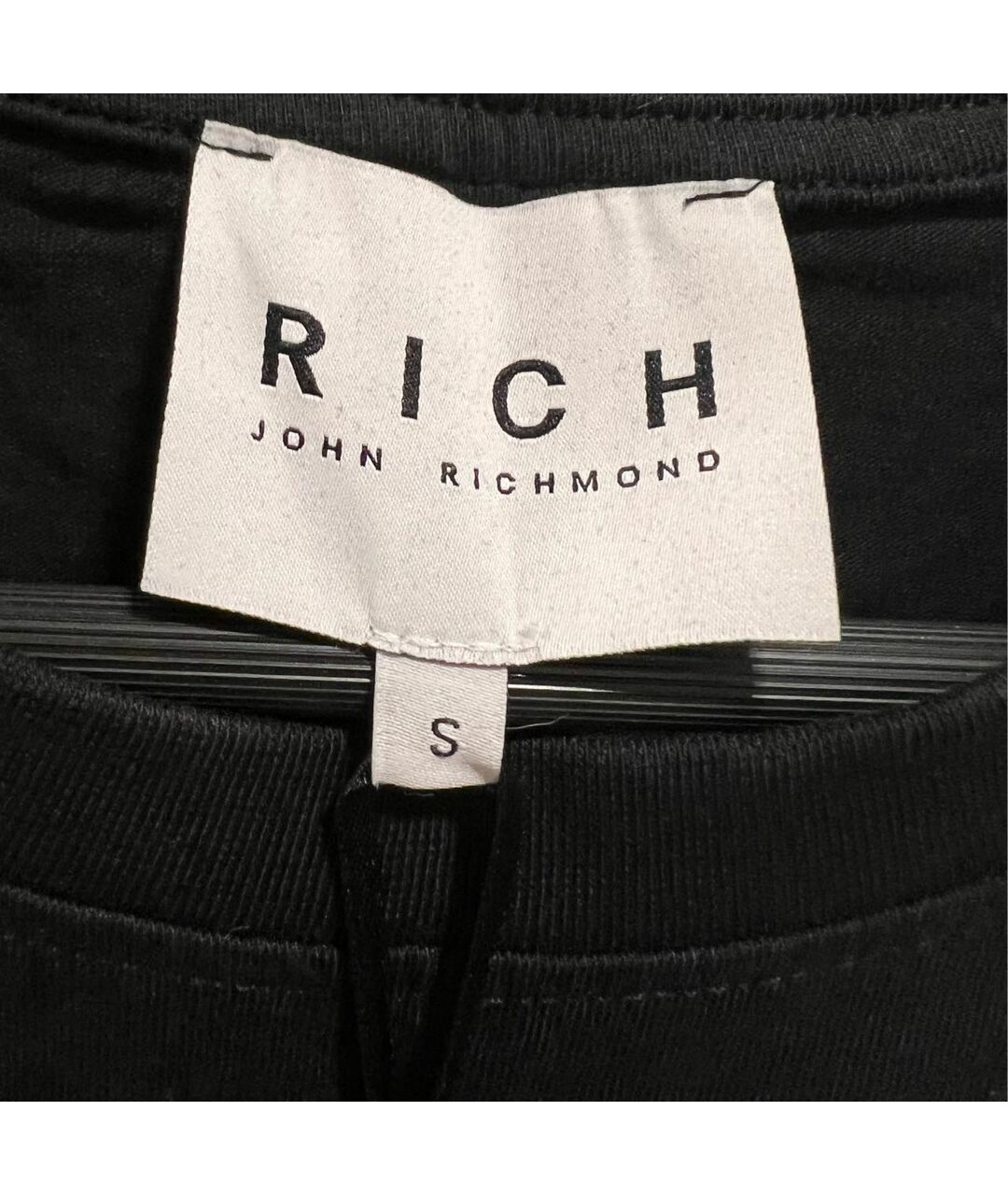 JOHN RICHMOND Черная хлопковая футболка, фото 5