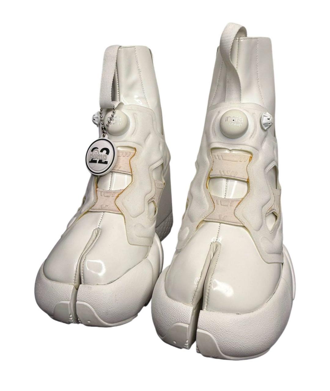 MAISON MARGIELA Белые полусапоги из лакированной кожи, фото 3