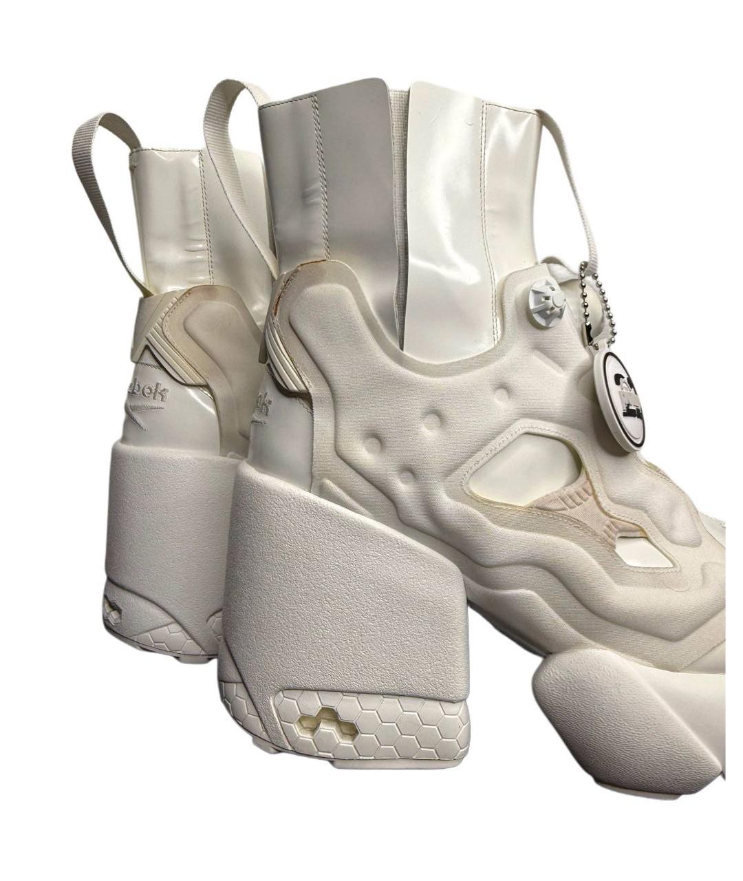 MAISON MARGIELA Белые полусапоги из лакированной кожи, фото 5