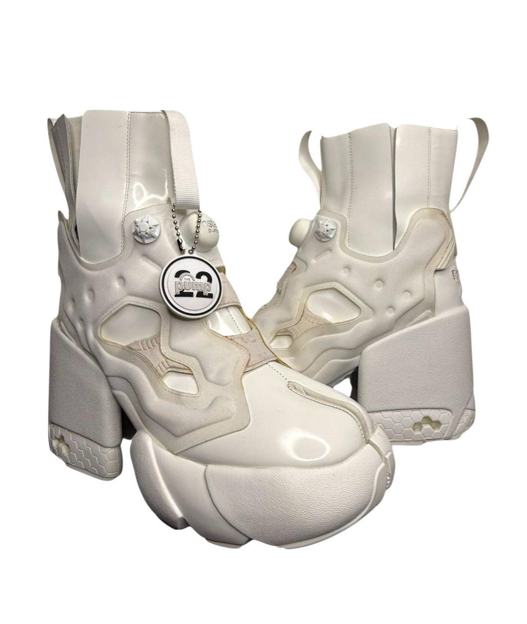 MAISON MARGIELA Белые полусапоги из лакированной кожи, фото 2