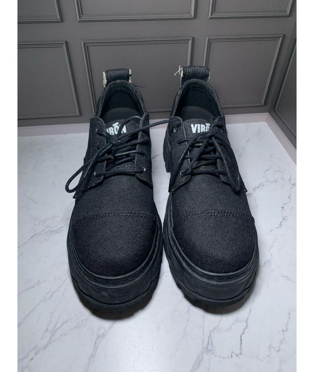 DR. MARTENS Черные текстильные брогги и оксфорды, фото 4