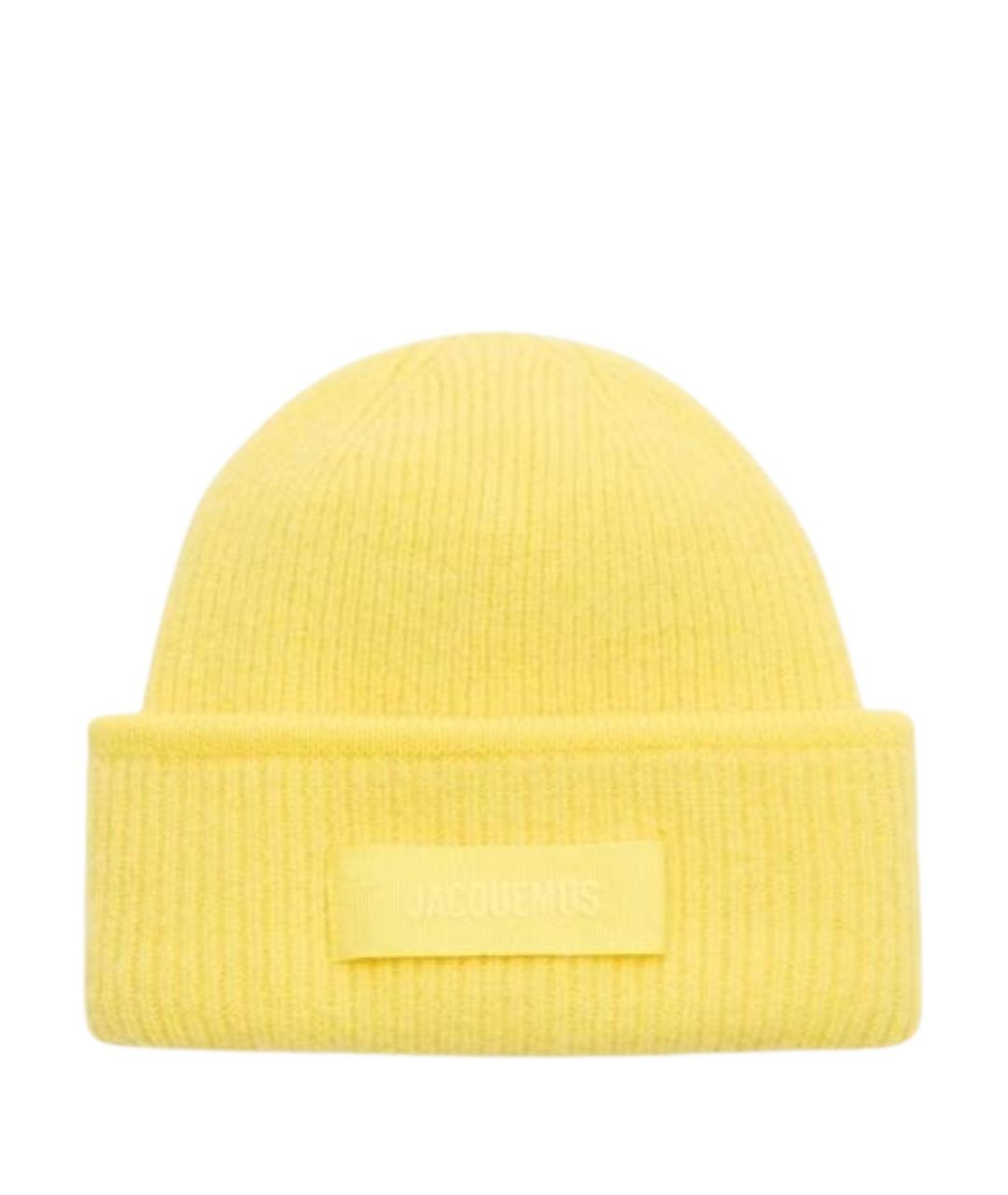 JACQUEMUS Желтая шерстяная шапка, фото 1