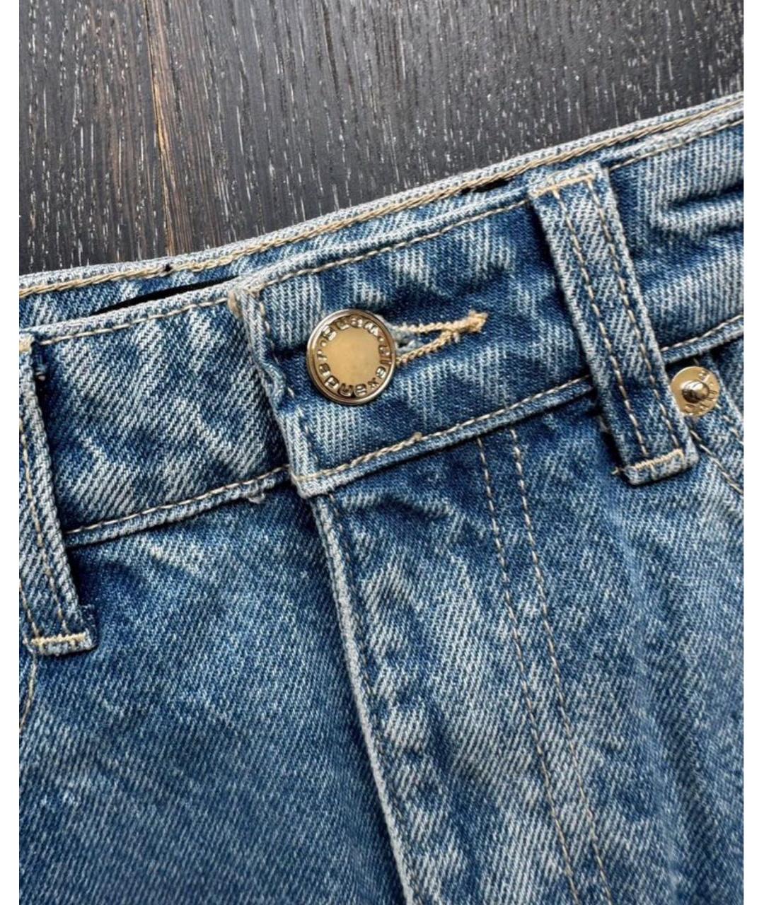 ALEXANDER WANG Голубая деним юбка миди, фото 3