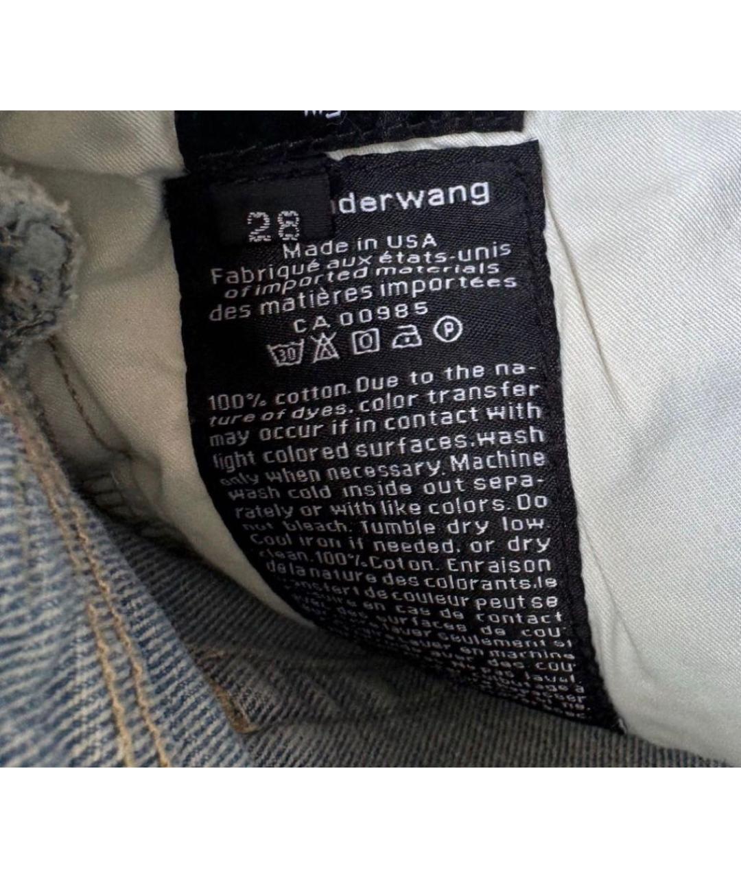 ALEXANDER WANG Голубая деним юбка миди, фото 8