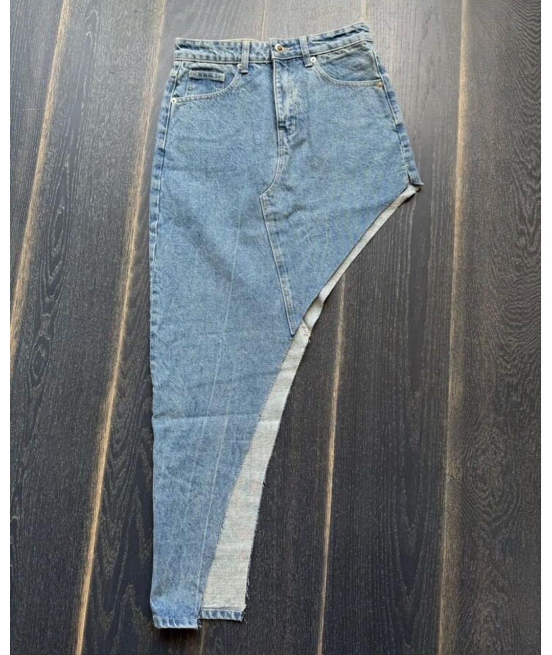 ALEXANDER WANG Голубая деним юбка миди, фото 6