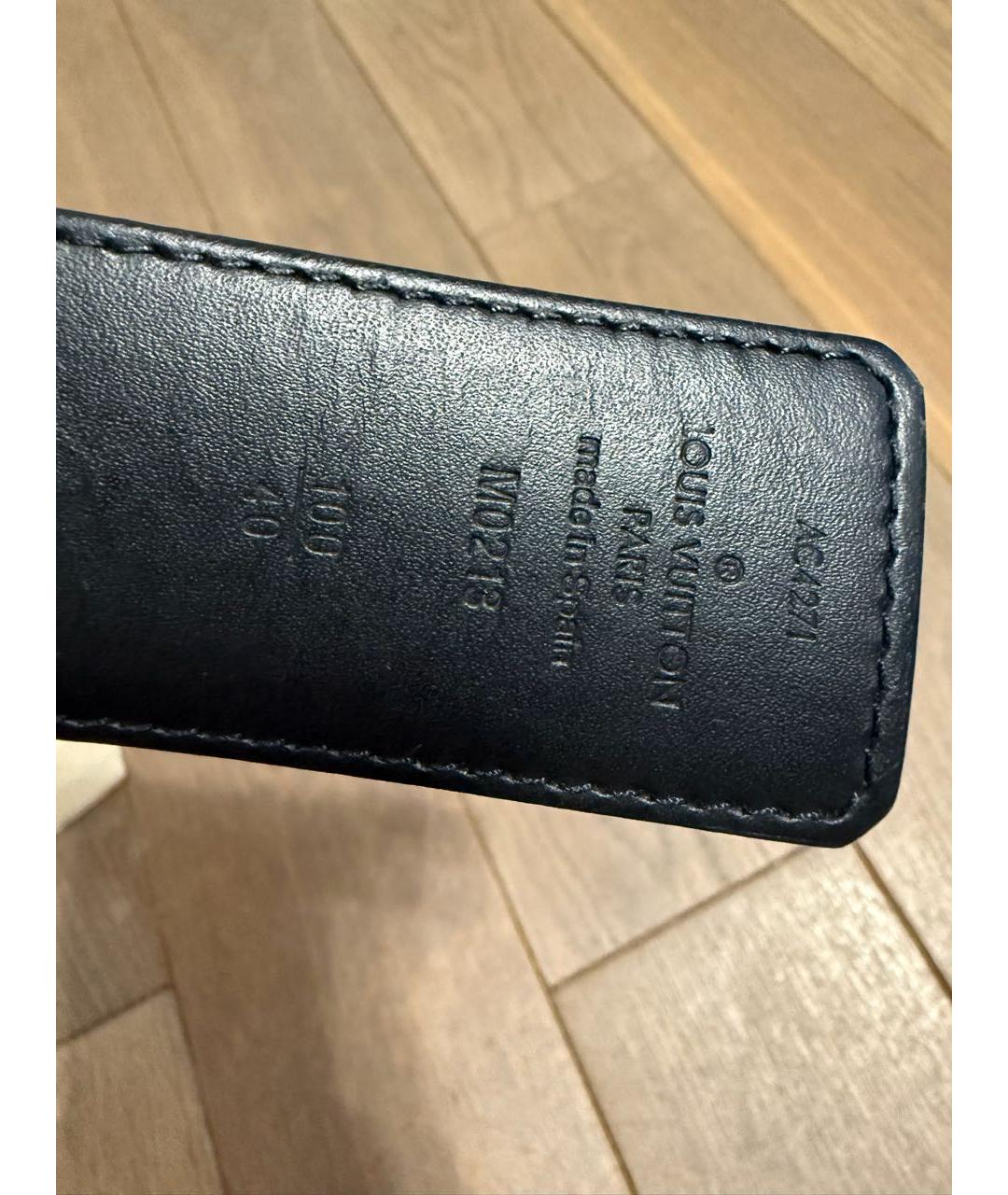 LOUIS VUITTON Серый кожаный ремень, фото 3