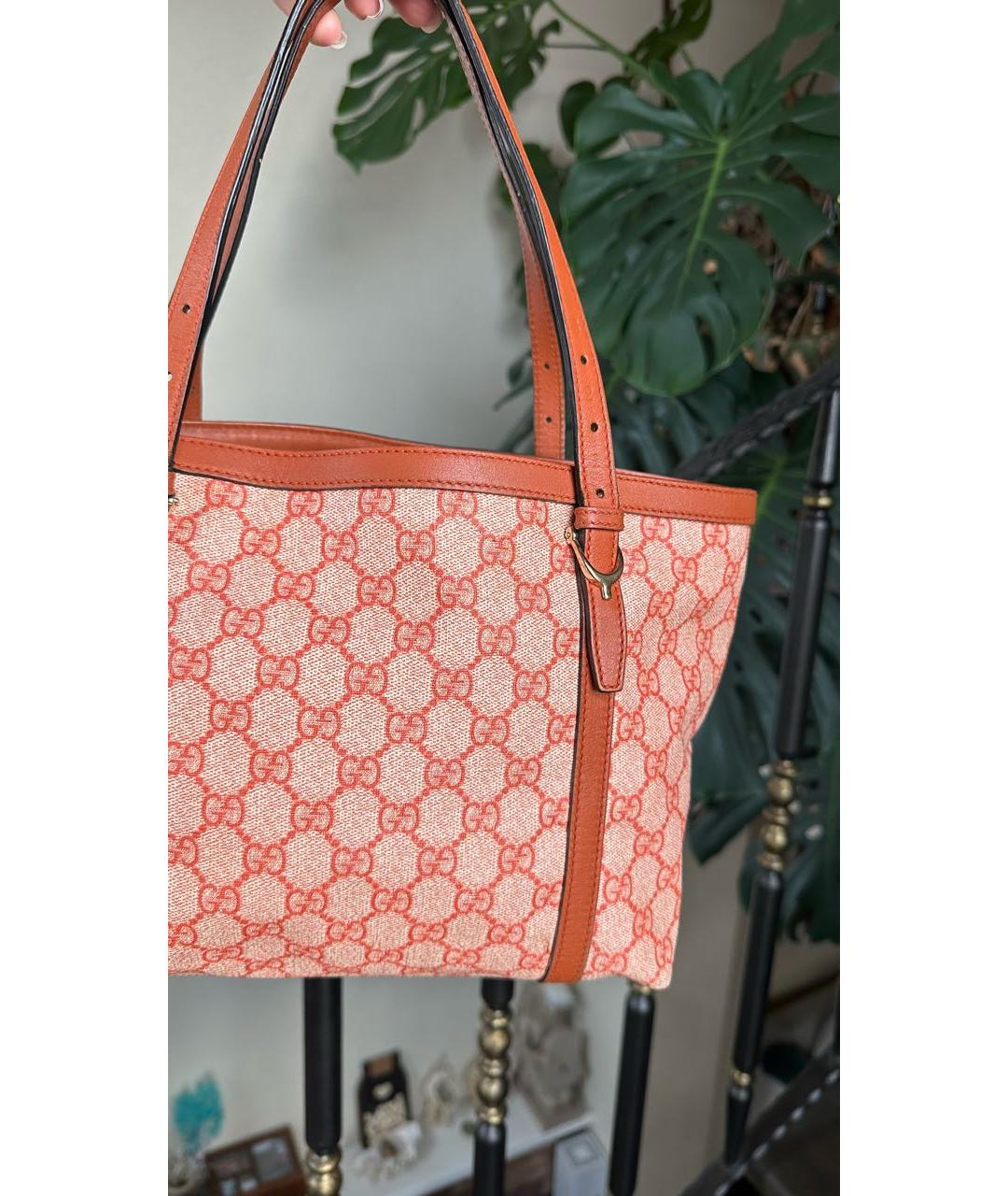 GUCCI Коричневая кожаная сумка с короткими ручками, фото 2