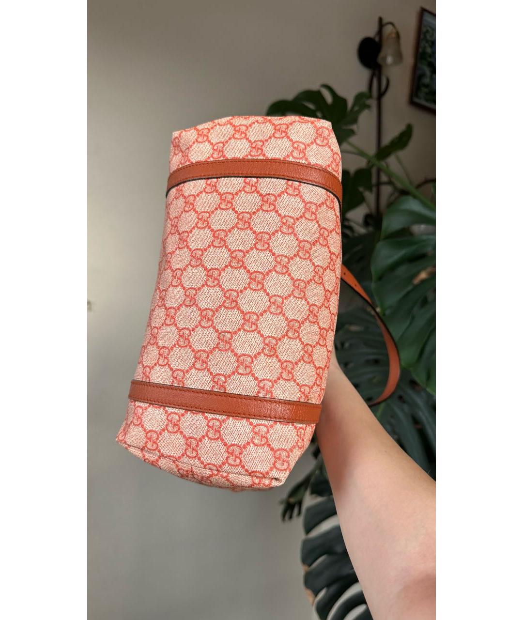 GUCCI Коричневая кожаная сумка с короткими ручками, фото 3