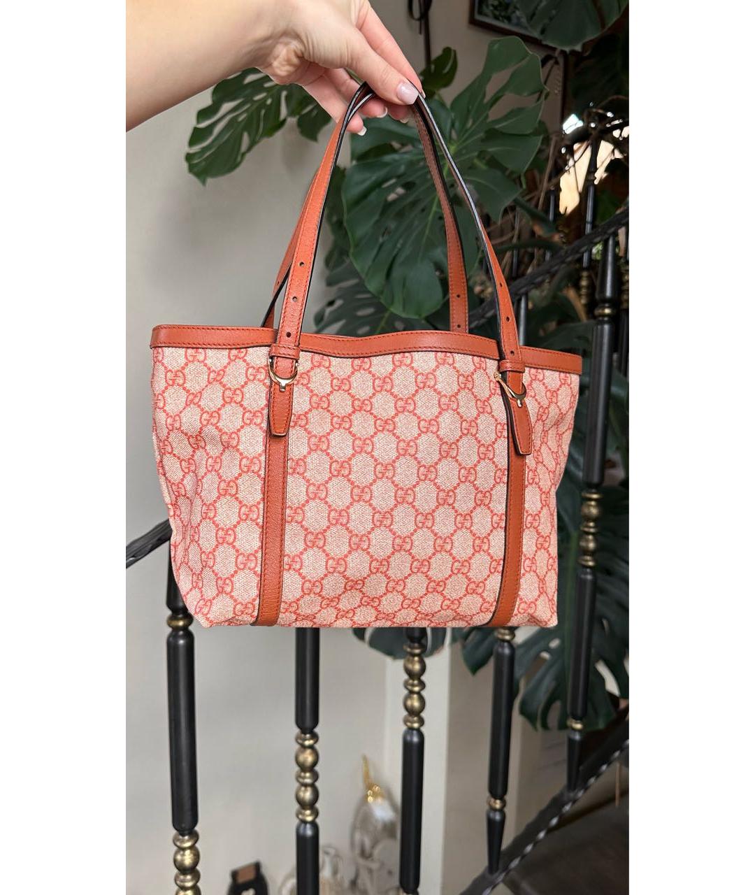 GUCCI Коричневая кожаная сумка с короткими ручками, фото 9