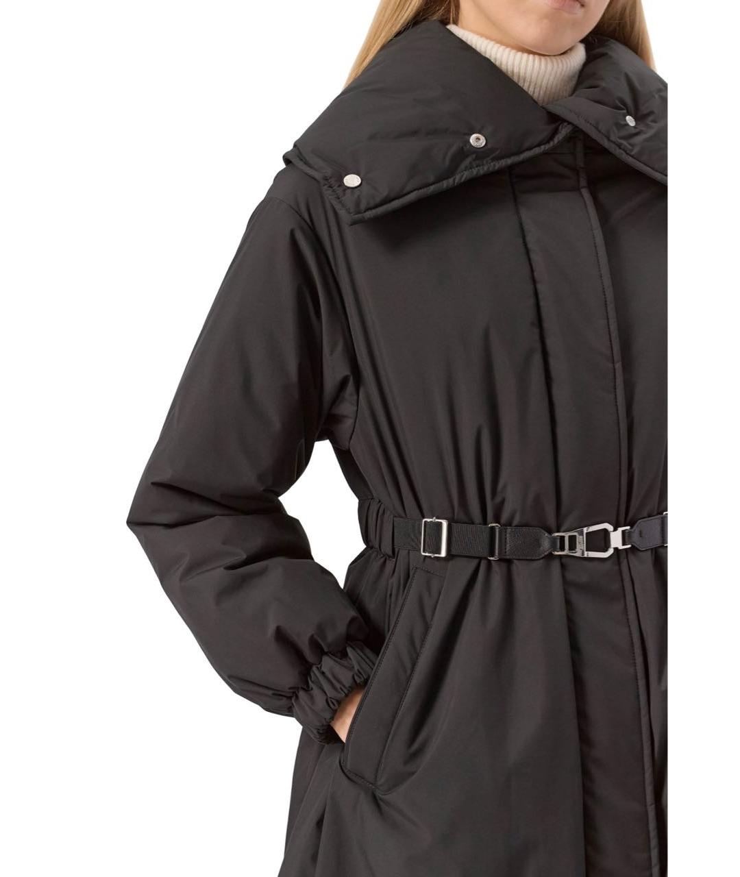 MOORER Черный полиэстеровый пуховик, фото 4