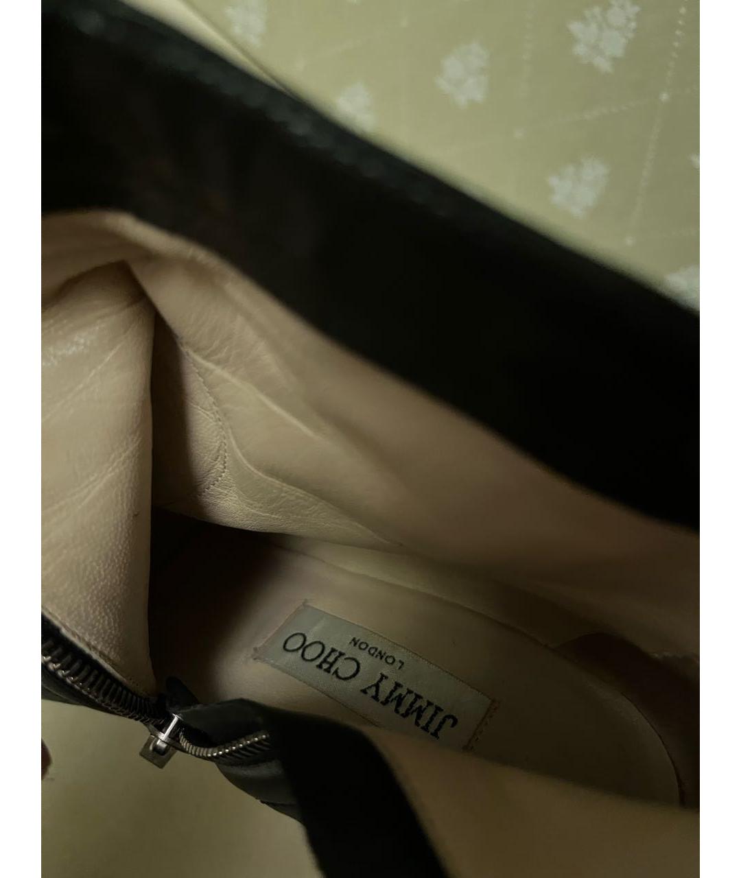 JIMMY CHOO Черные кожаные ботильоны, фото 3