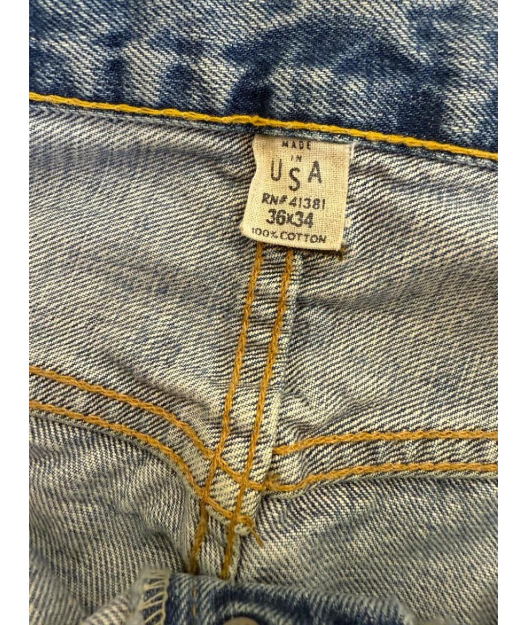 RALPH LAUREN Голубые хлопковые прямые джинсы, фото 5