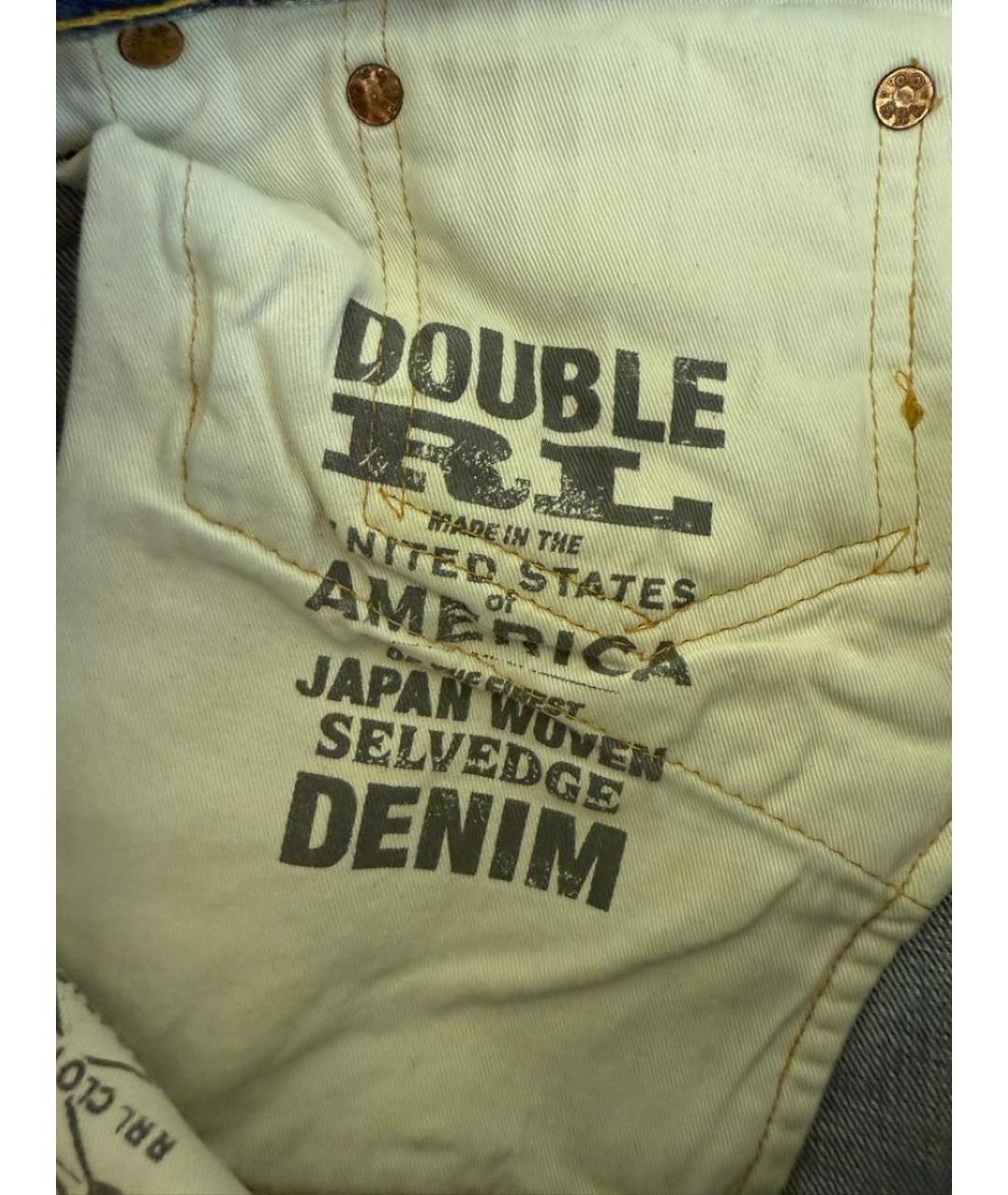 RALPH LAUREN Голубые хлопковые прямые джинсы, фото 6