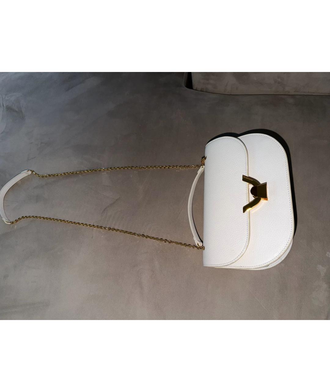 COCCINELLE Белая кожаная сумка через плечо, фото 5