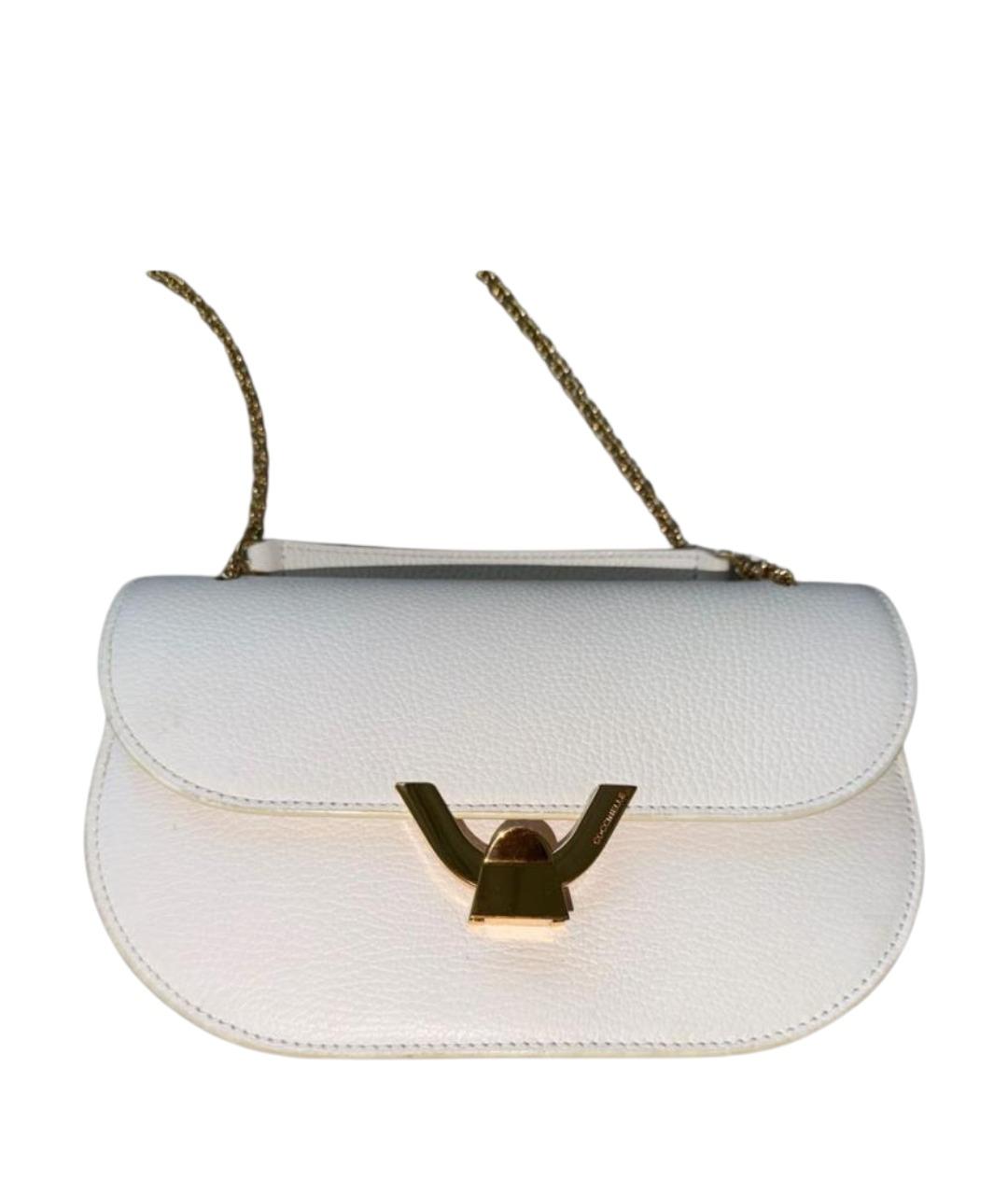 COCCINELLE Белая кожаная сумка через плечо, фото 1