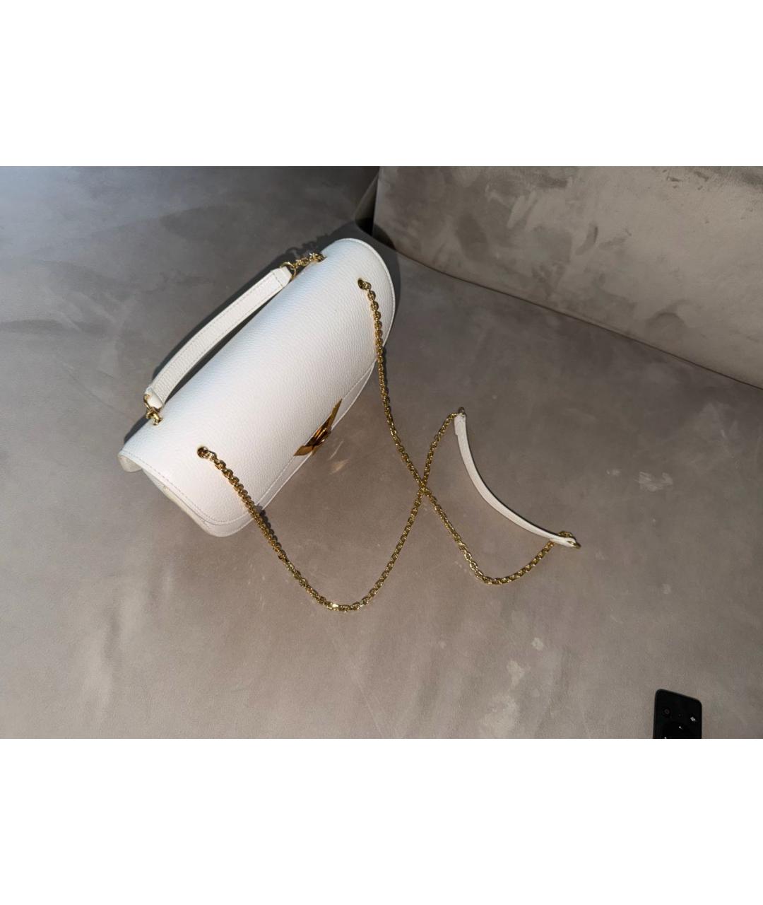 COCCINELLE Белая кожаная сумка через плечо, фото 6