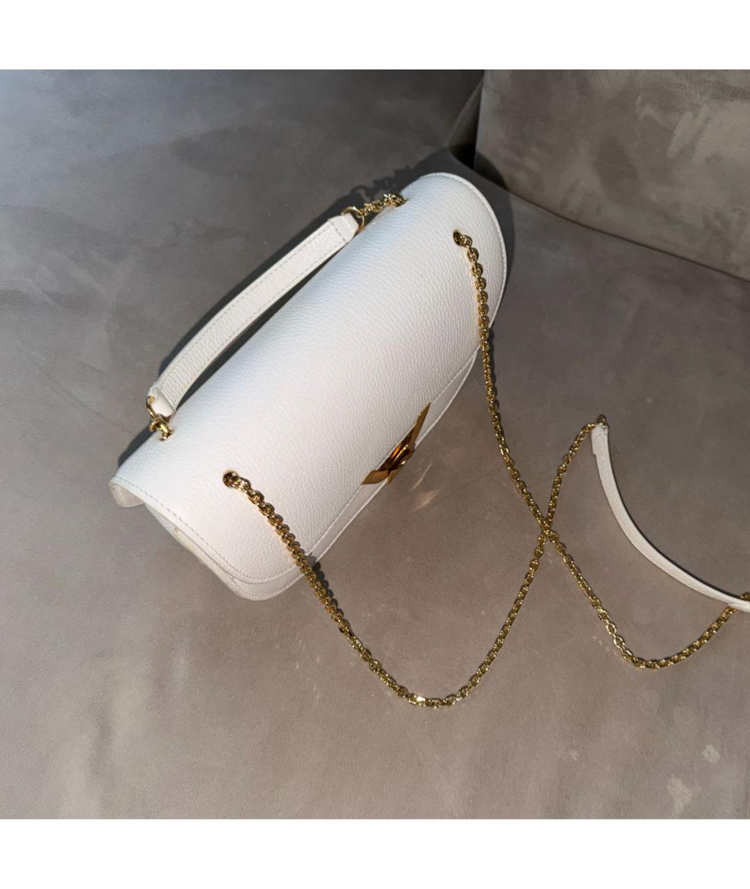 COCCINELLE Белая кожаная сумка через плечо, фото 8