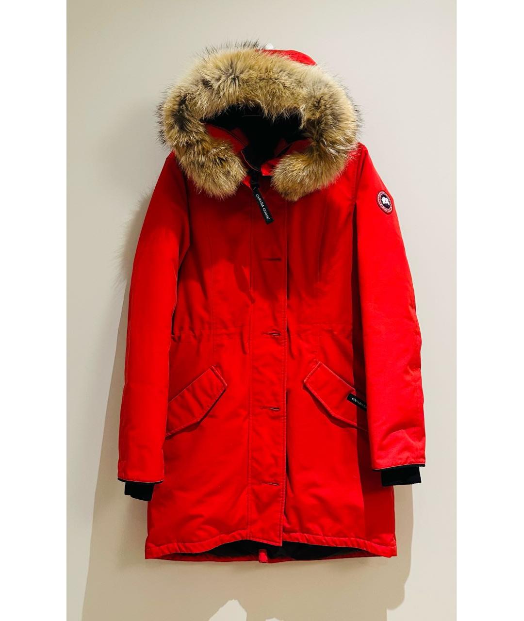 CANADA GOOSE Красная полиэстеровая парка, фото 9