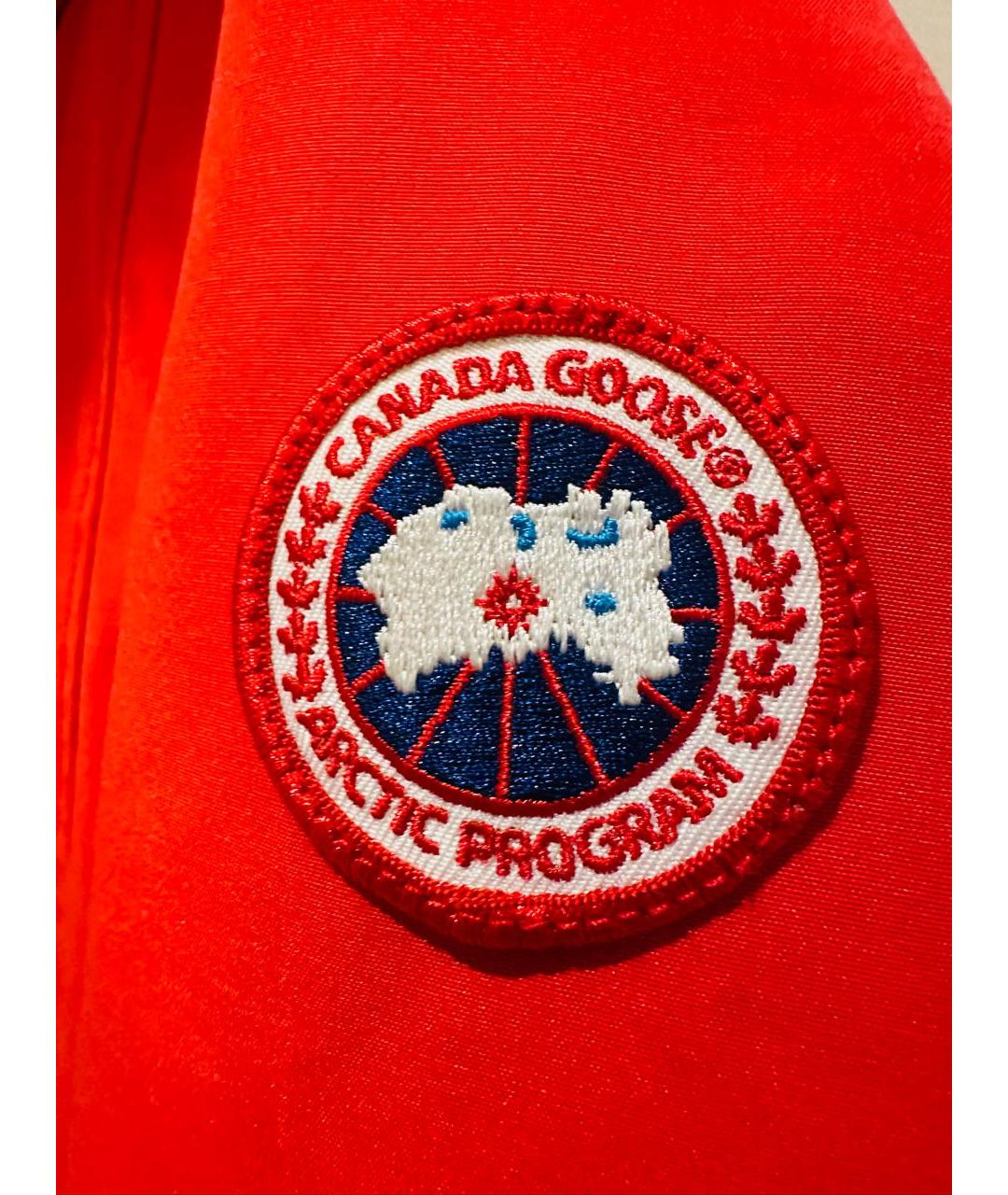 CANADA GOOSE Красная полиэстеровая парка, фото 5