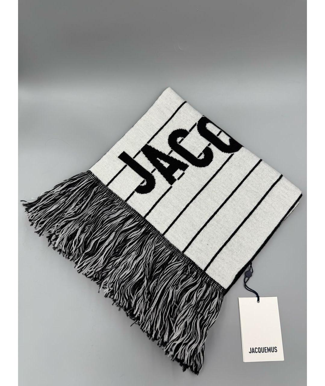 JACQUEMUS Черный шерстяной шарф, фото 2