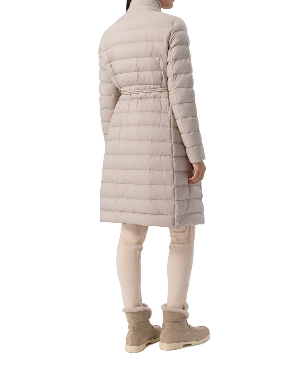 MOORER Бежевый полиамидовый пуховик, фото 4