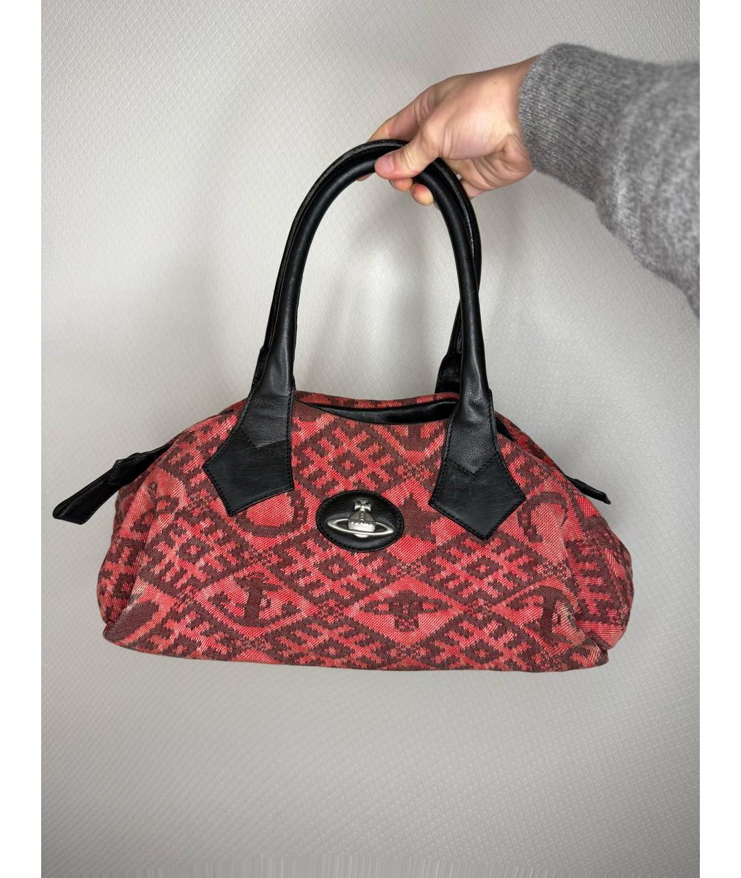 VIVIENNE WESTWOOD Мульти тканевая сумка с короткими ручками, фото 9