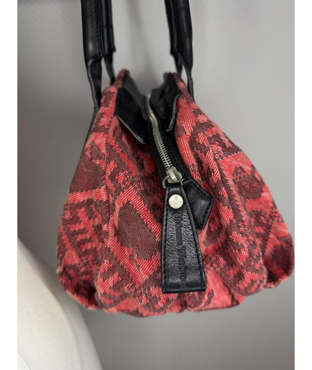 VIVIENNE WESTWOOD Мульти тканевая сумка с короткими ручками, фото 5