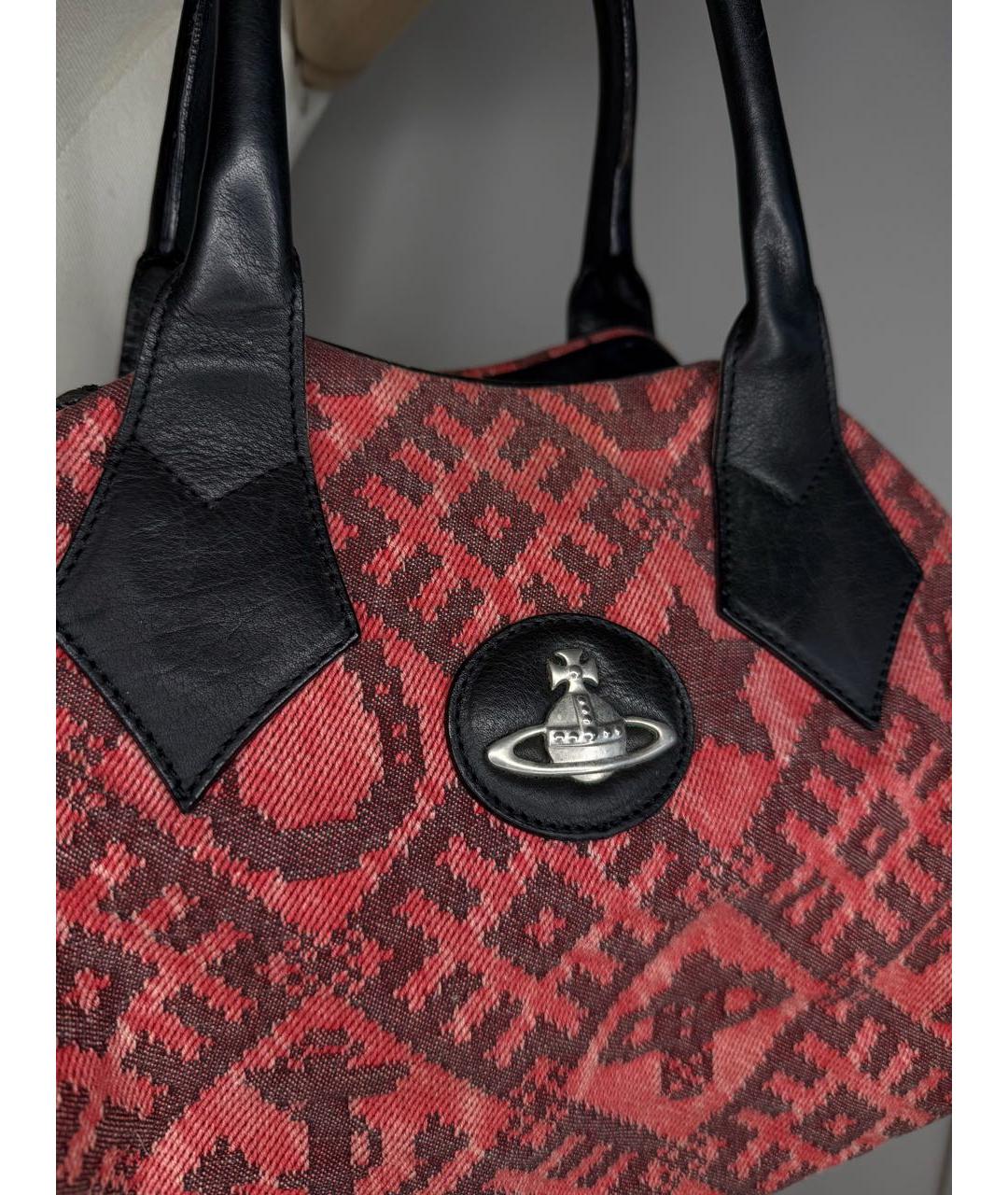 VIVIENNE WESTWOOD Мульти тканевая сумка с короткими ручками, фото 7