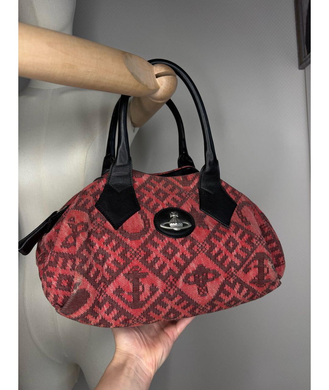 VIVIENNE WESTWOOD Мульти тканевая сумка с короткими ручками, фото 2