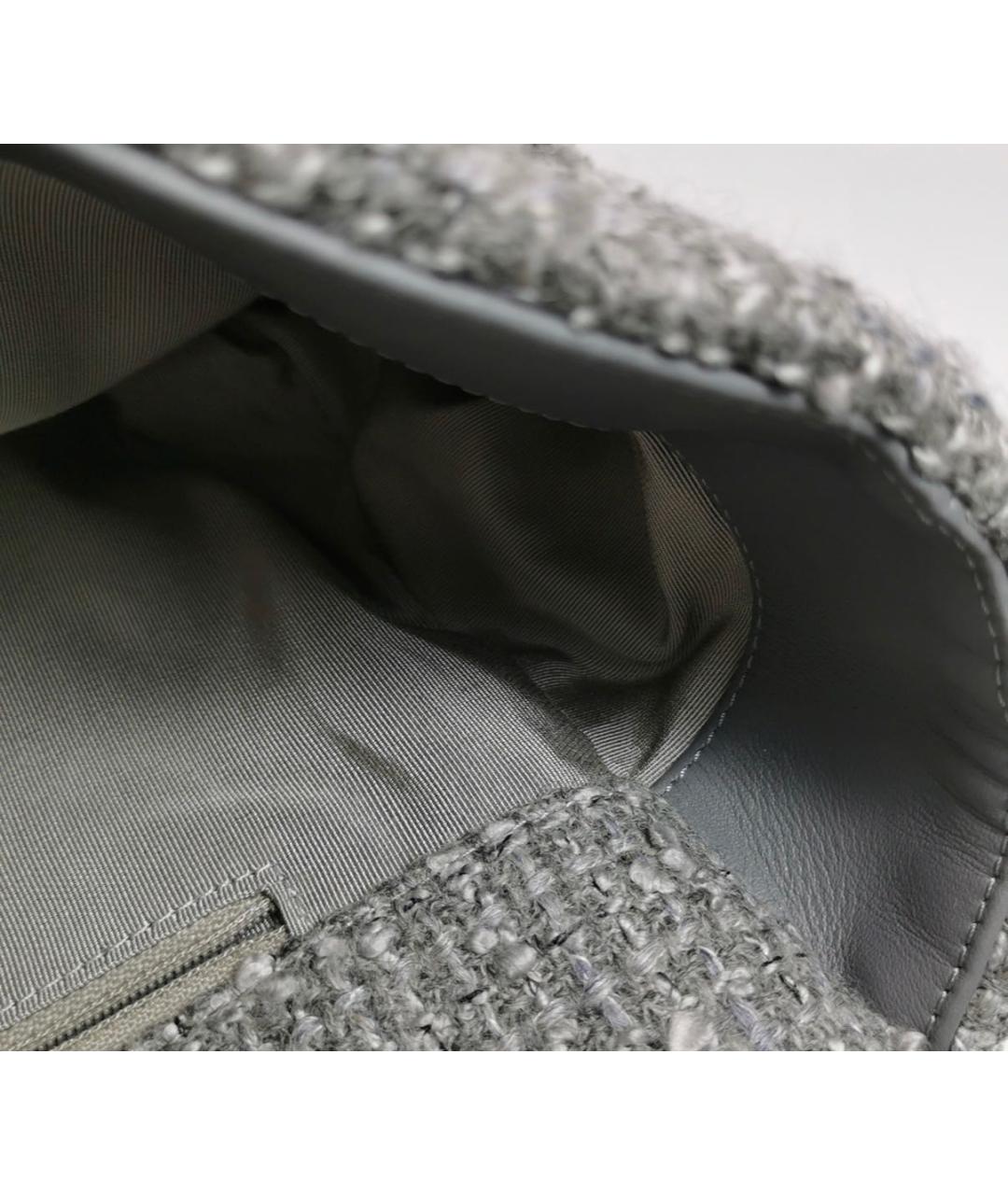 CHANEL Серая кожаная сумка через плечо, фото 6