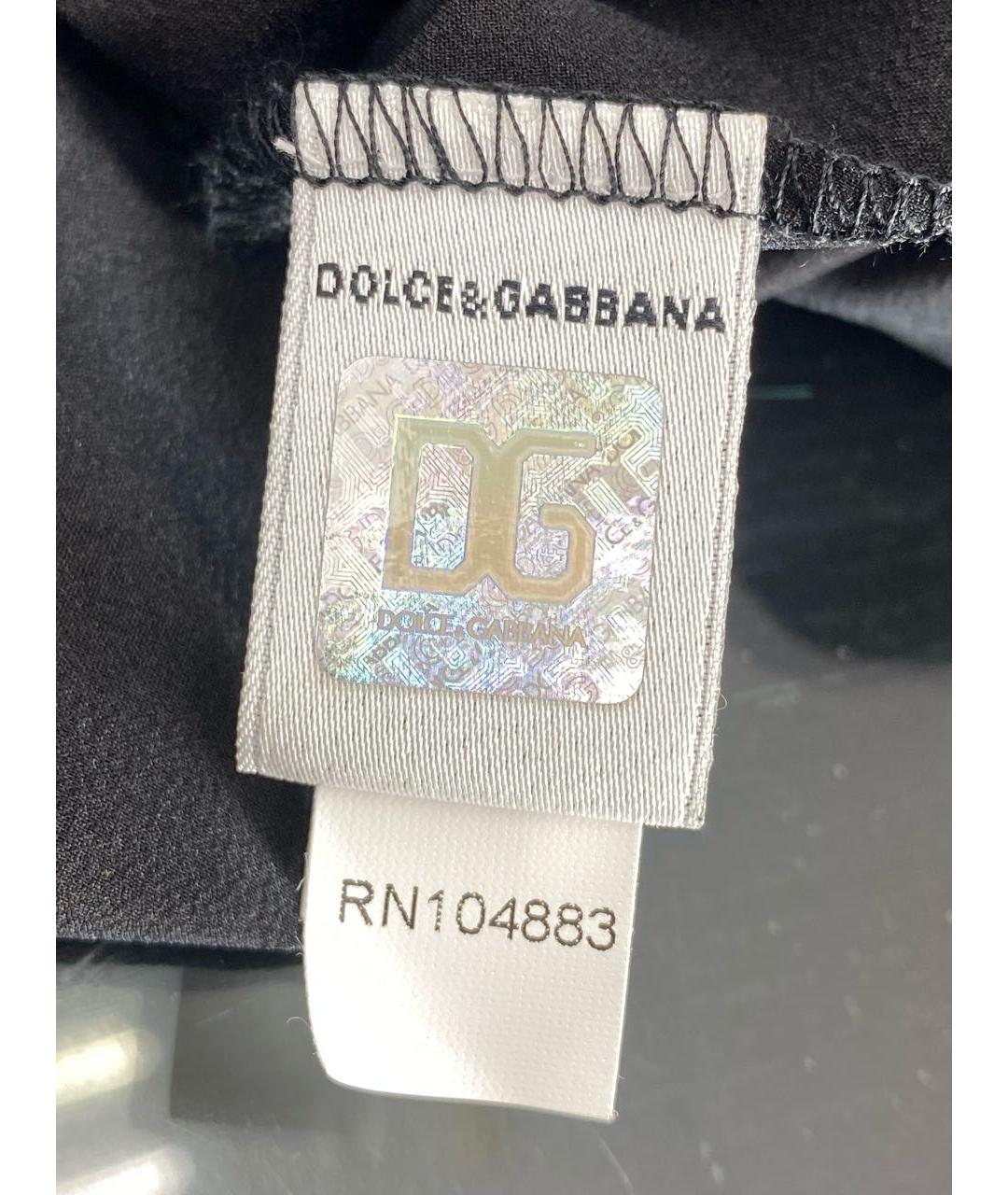 DOLCE&GABBANA Черное полиэстеровое повседневное платье, фото 5