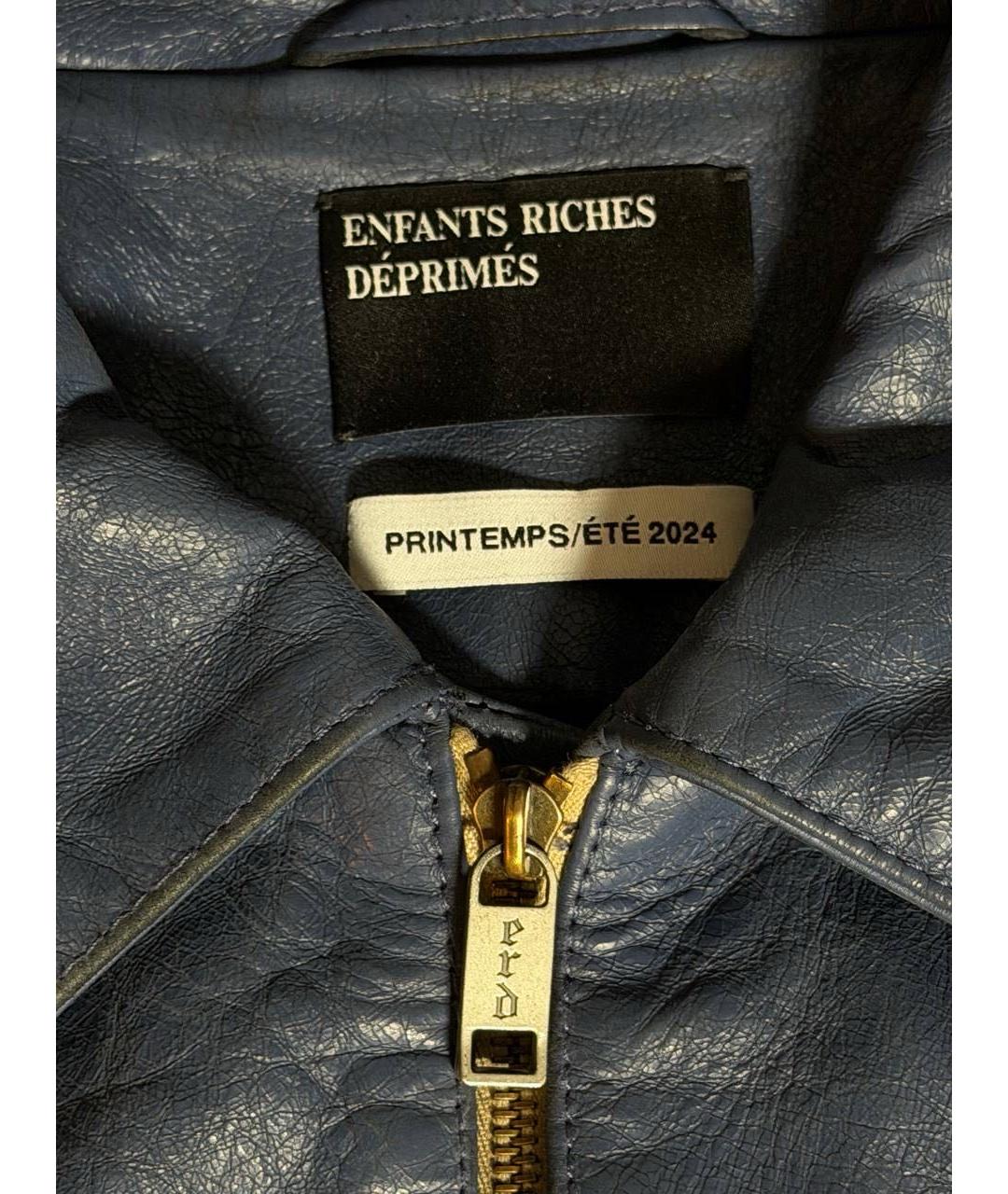 Enfants Riches Déprimés Темно-синяя кожаная куртка, фото 7