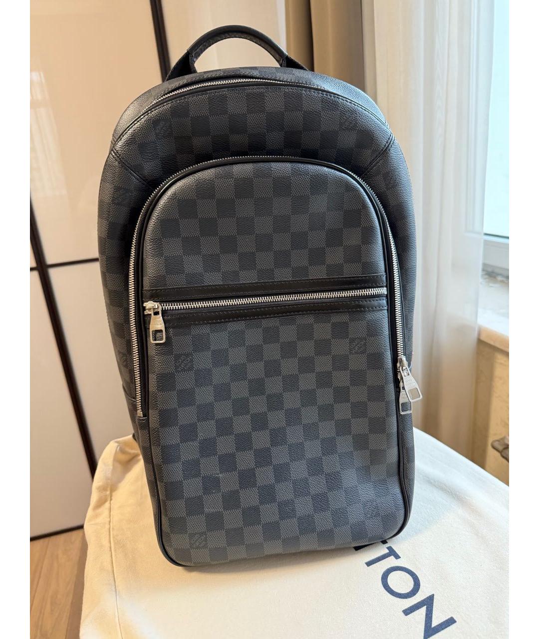 LOUIS VUITTON Серый кожаный рюкзак, фото 9