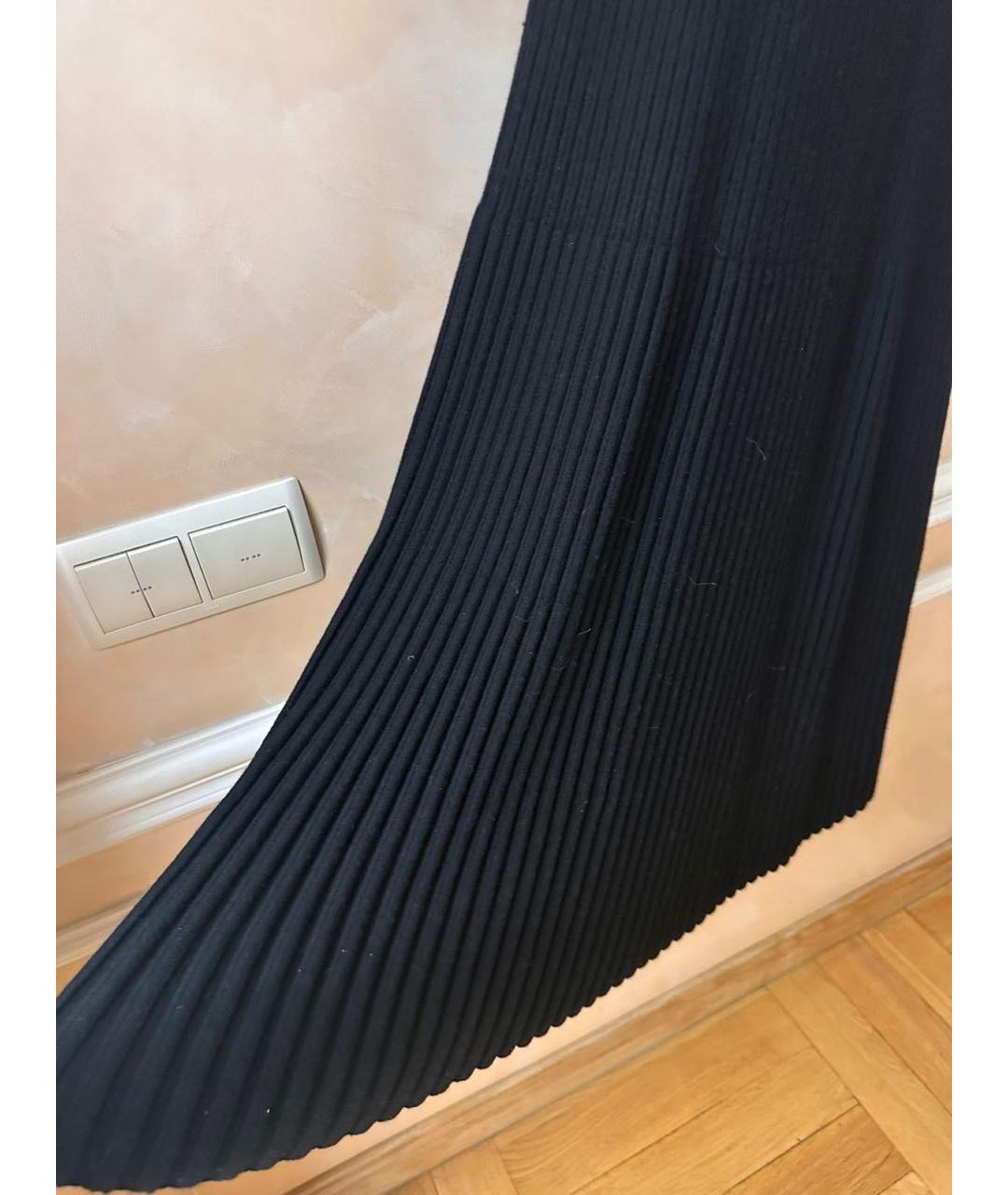 CHANEL Черное шерстяное повседневное платье, фото 3