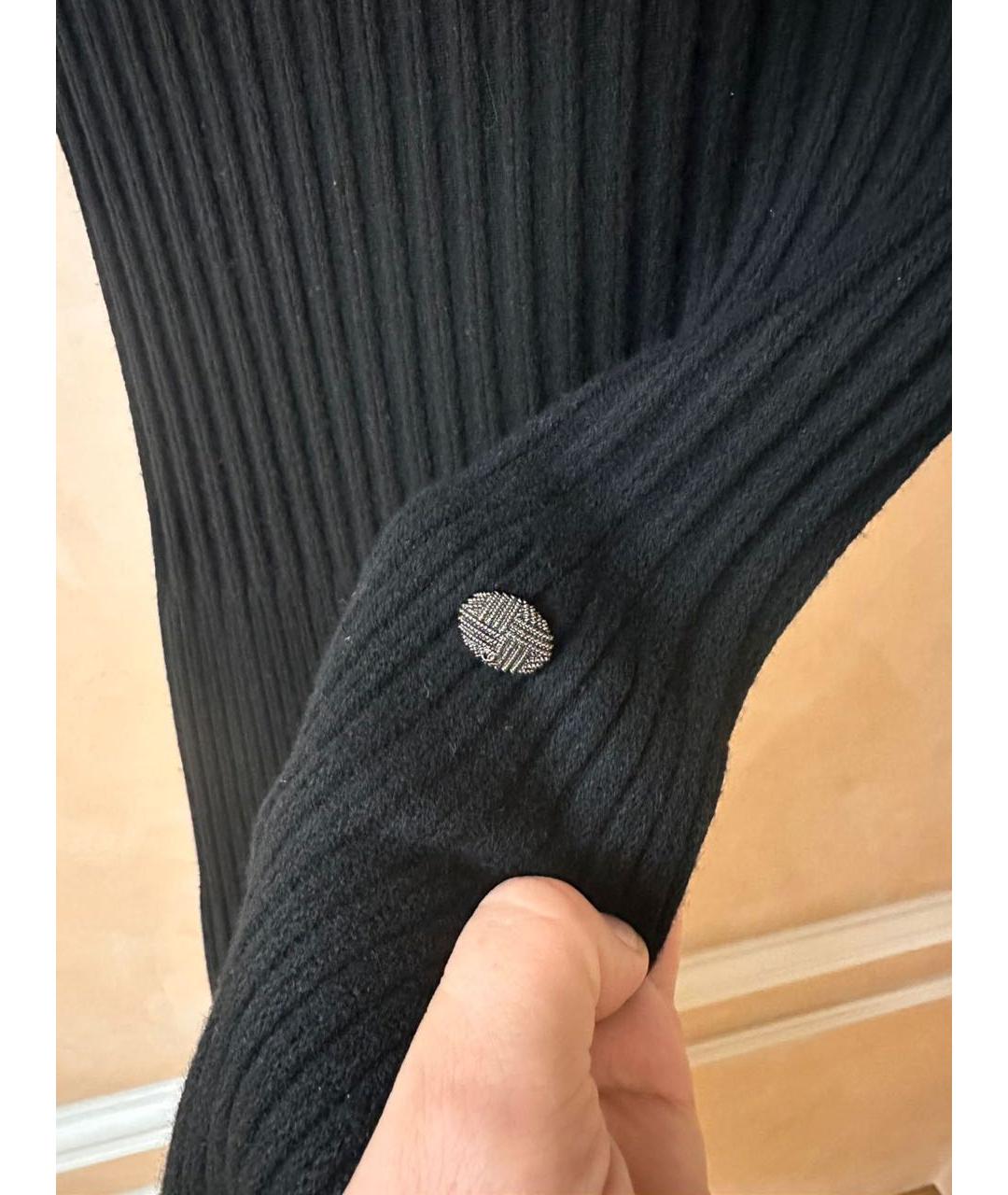 CHANEL Черное шерстяное повседневное платье, фото 5