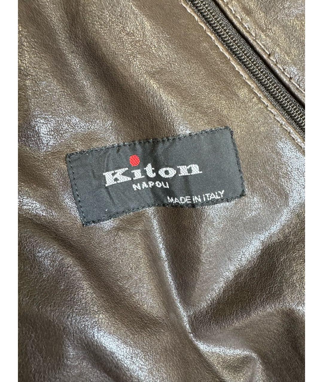 KITON Бежевая замшевая дубленка/шуба, фото 3