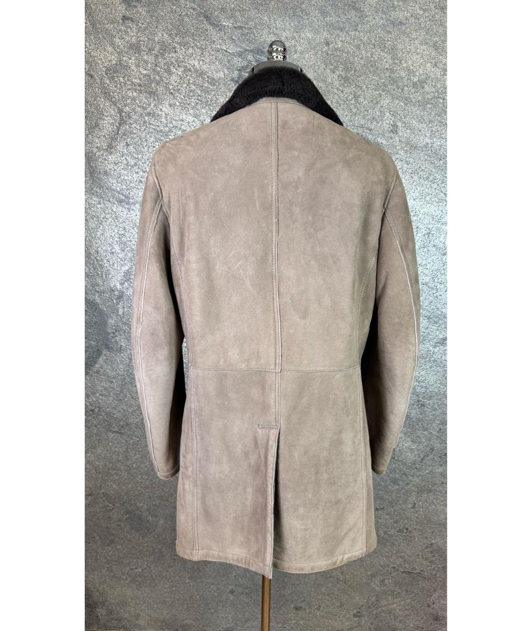 KITON Бежевая замшевая дубленка/шуба, фото 2