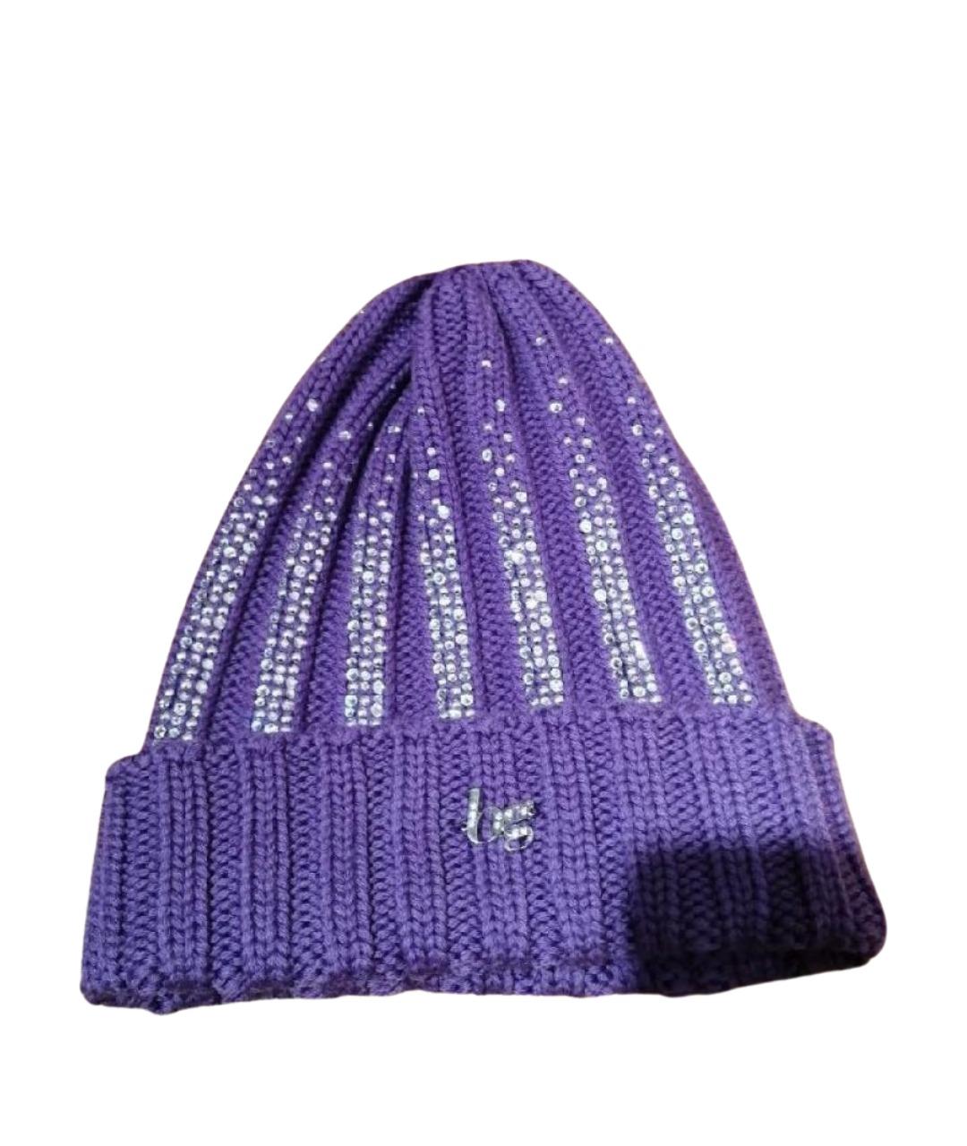 BLUGIRL Фиолетовая шерстяная шапка, фото 4