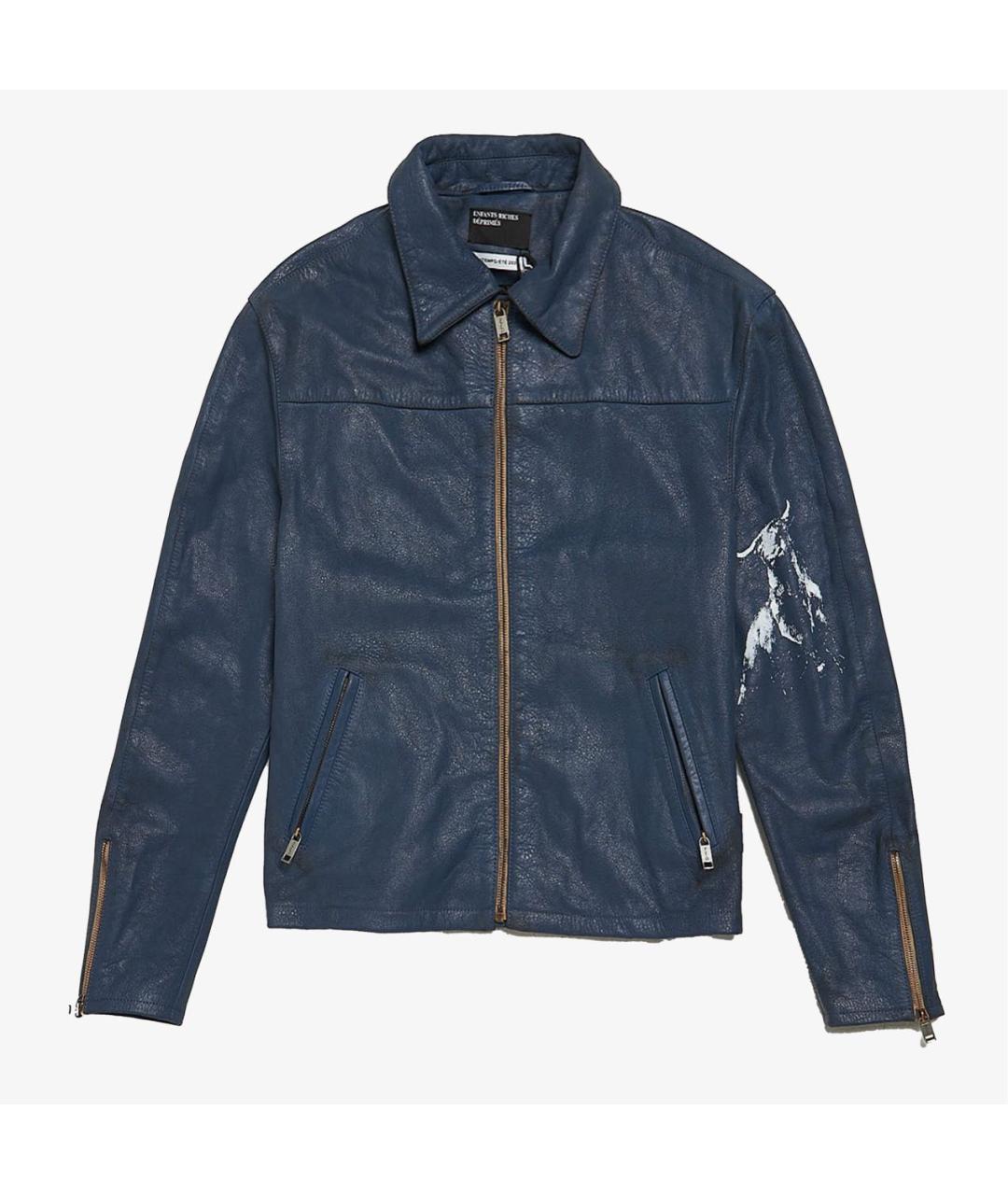 Enfants Riches Déprimés Темно-синяя кожаная куртка, фото 9
