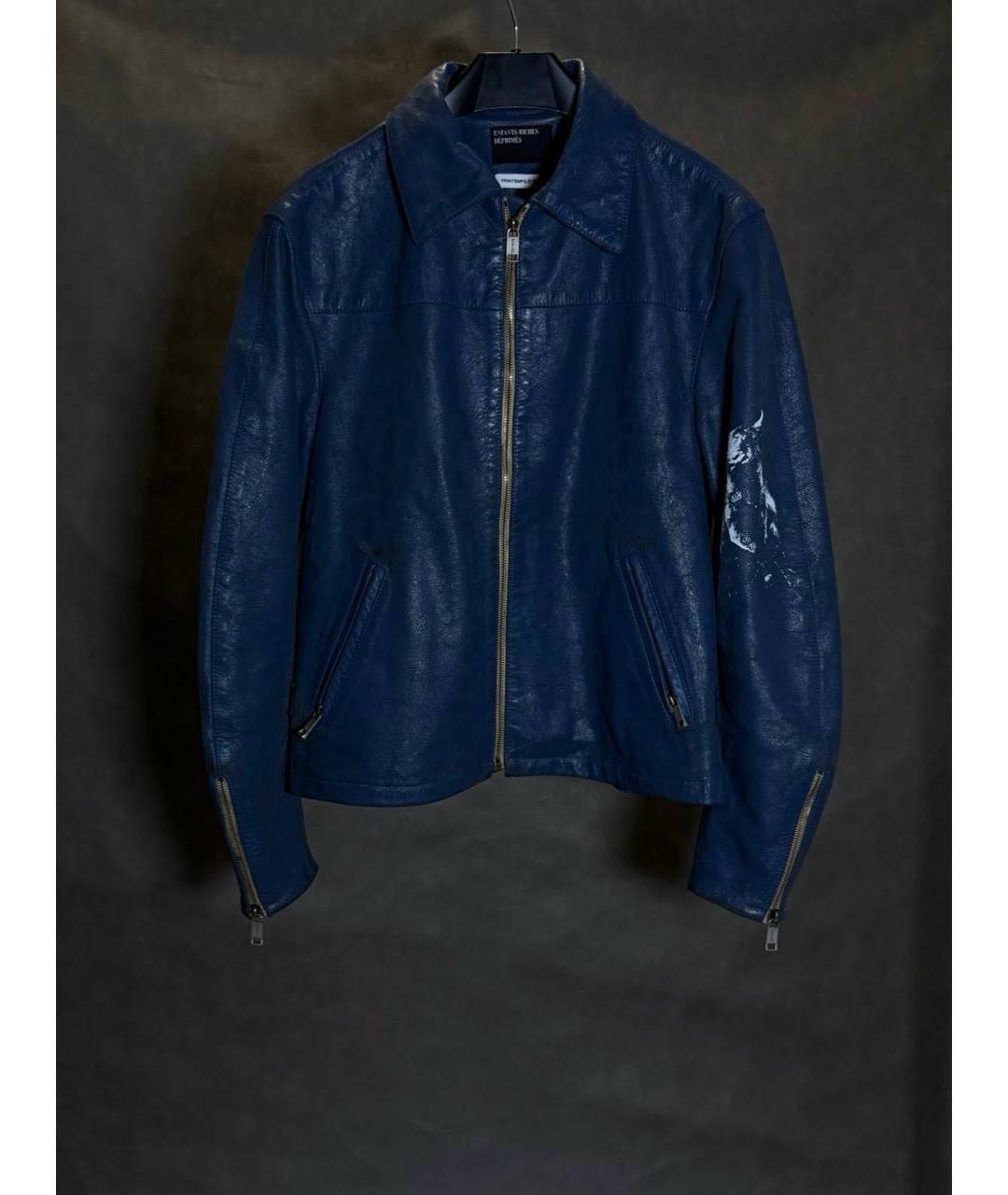 Enfants Riches Déprimés Темно-синяя кожаная куртка, фото 2