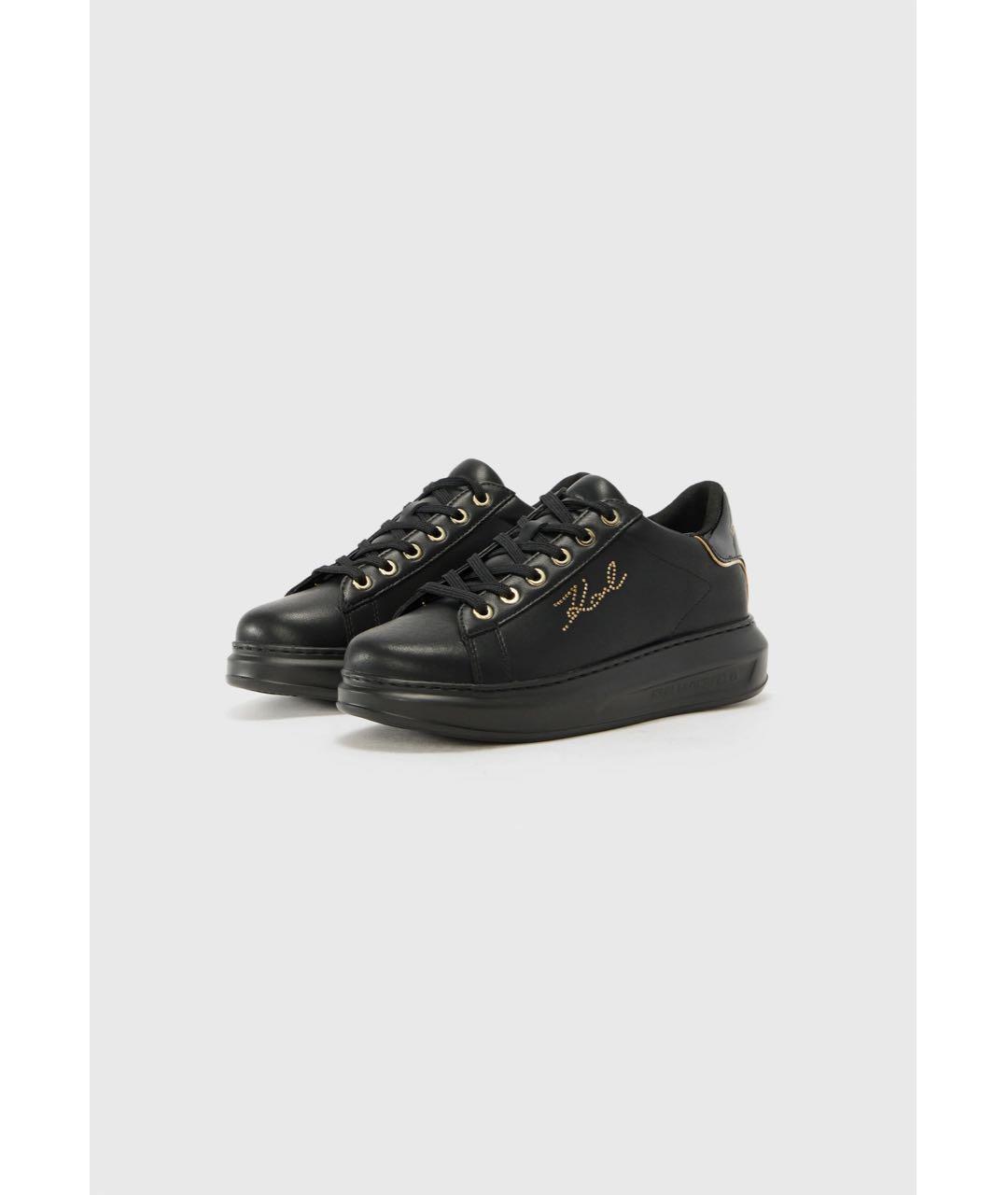 KARL LAGERFELD Черные кожаные кеды, фото 2