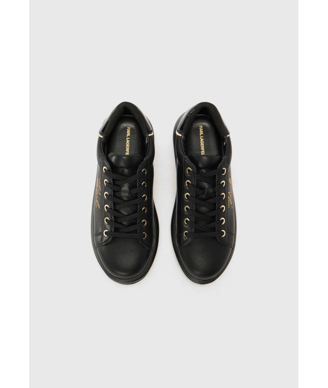 KARL LAGERFELD Черные кожаные кеды, фото 3