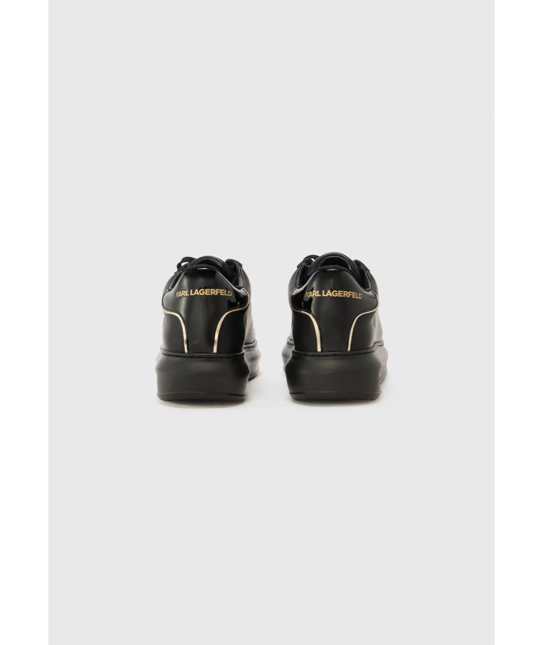 KARL LAGERFELD Черные кожаные кеды, фото 4