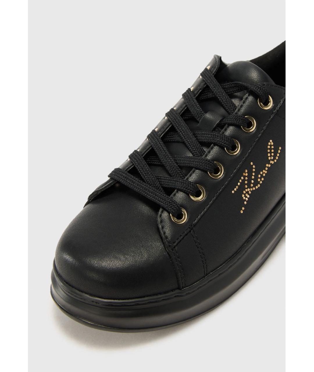 KARL LAGERFELD Черные кожаные кеды, фото 6