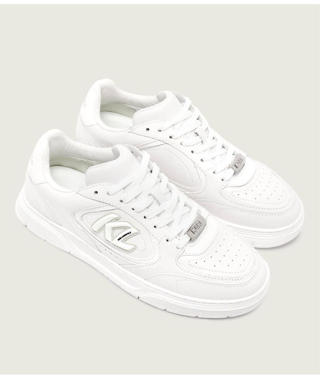 KARL LAGERFELD Белые кожаные кеды, фото 2