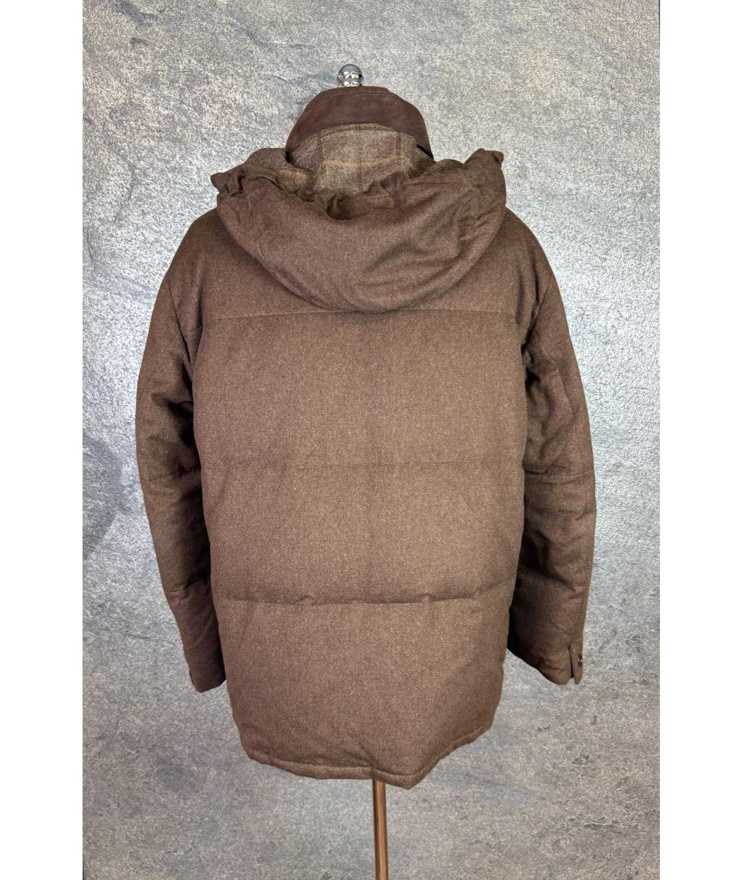 BRIONI Коричневый кашемировый пуховик, фото 2